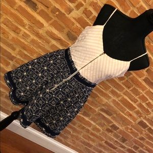 Pink, Blue, & White Zipper Front Dress